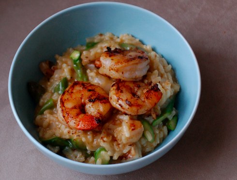 Shrimp and Asparagus Risotto