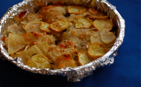 Squash and Potato Gratin