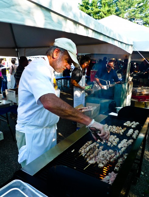 making souvlaki