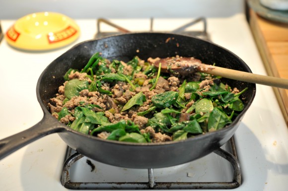 Emergency Protein Wilted Spinach