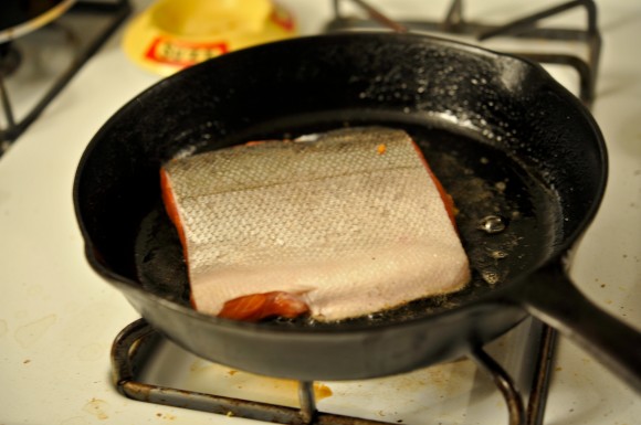 Coho in the pan