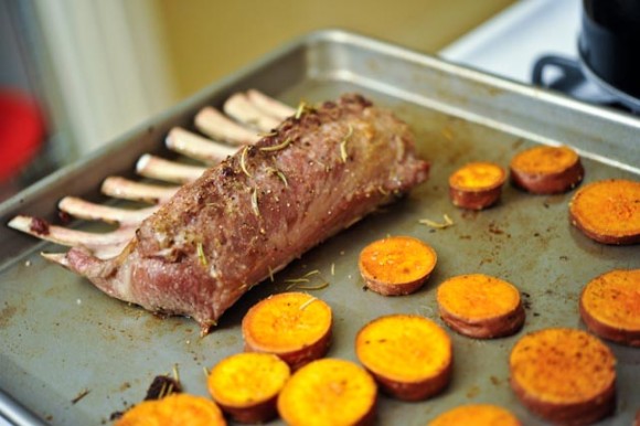 Rack of Lamb and Sweet Potatoes