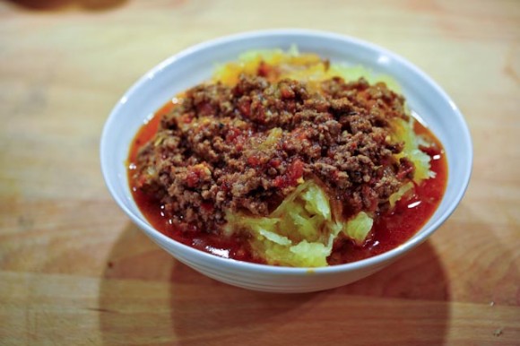 Spaghetti Squash and Meatsauce