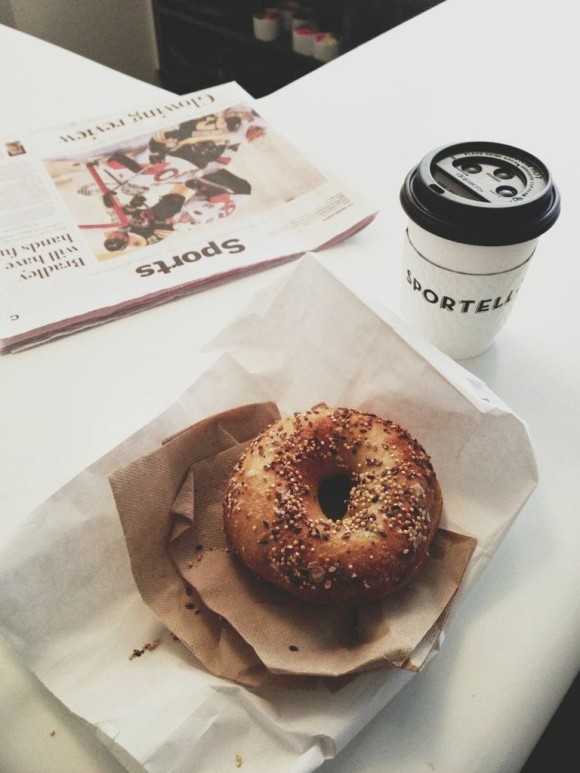 Bagels on the tray