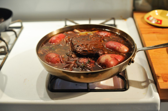 Dories pot roast ready for the oven