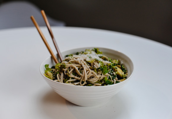 Soba Noodles with Brussels Sprouts