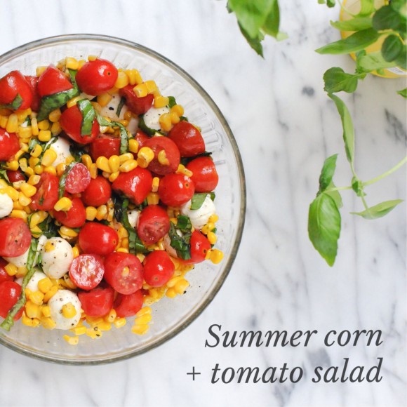 Summer corn and tomato salad