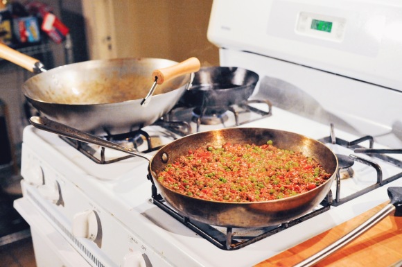 Kheema beef with peas