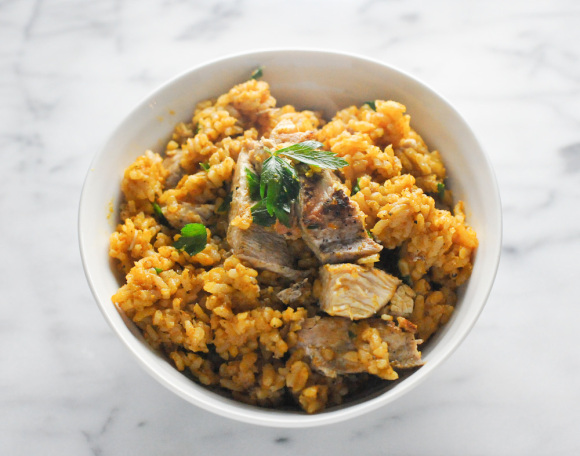 Baked Pumpkin Risotto with Chicken