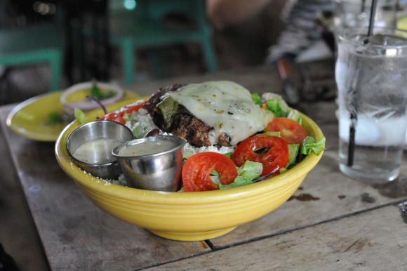 Chile Burger Salad at Barnabys