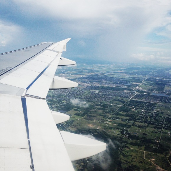 Flying into Houston Texas