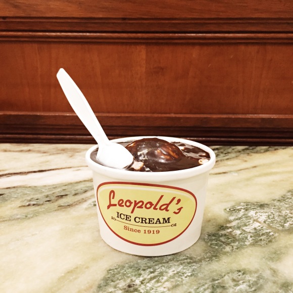 Leopolds Peppermint Ice Cream and Fudge