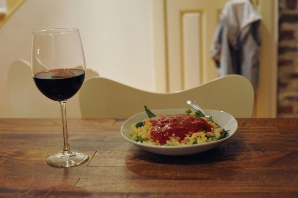 Pasta with Marinara and Wine