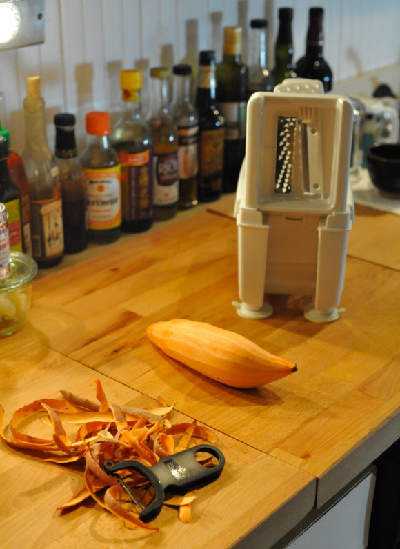 Spiralized Sweet Potato with the Paderno Spiralizer