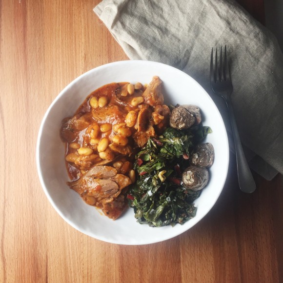 Tomato Braised Lamb with Cannelini Beans