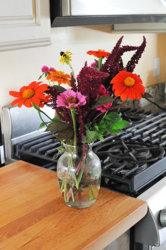 Stearns Farm CSA Flowers in New Kitchen