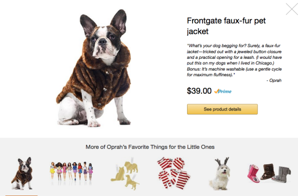 Oprahs favorite French Bulldog Coat