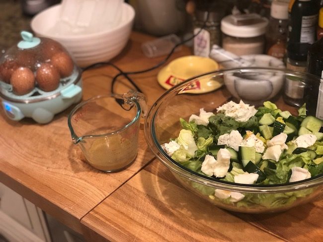 cucumber and goat cheese salad the second lunch